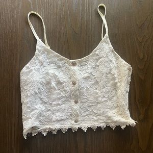 white lace tank